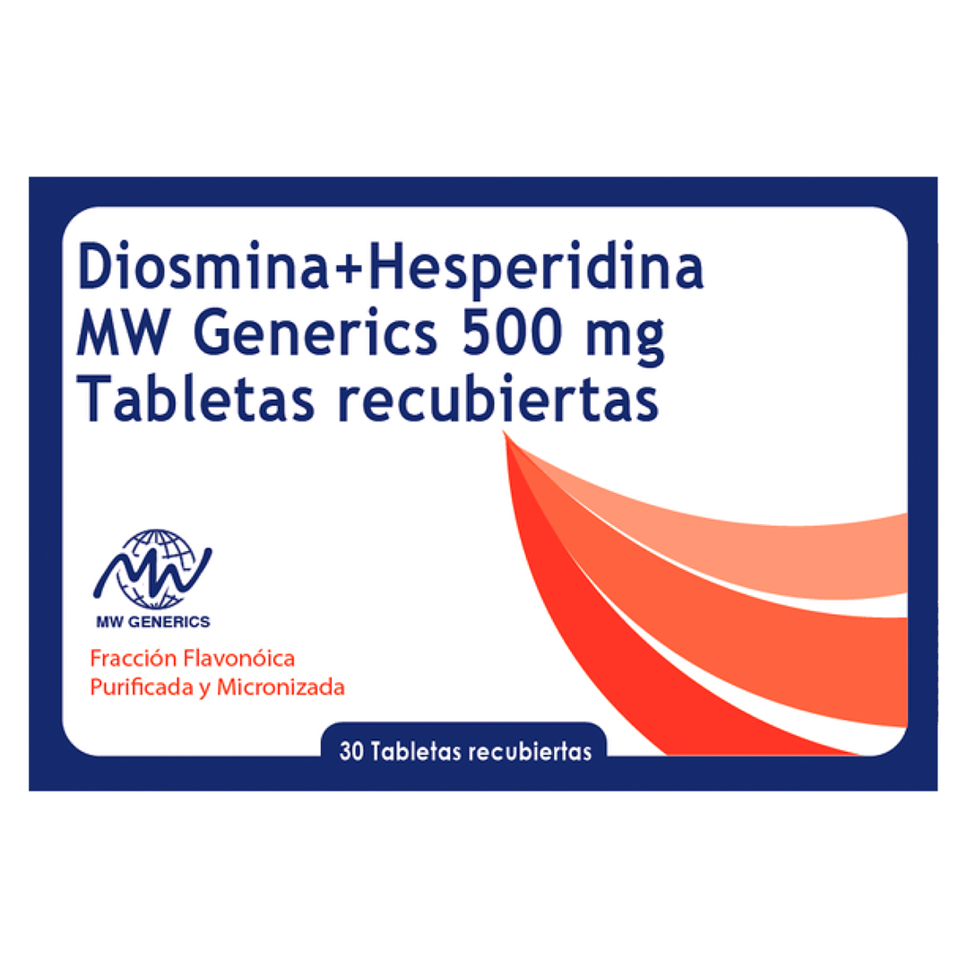 Diosmina + Hesperidina 500mg Tabletas