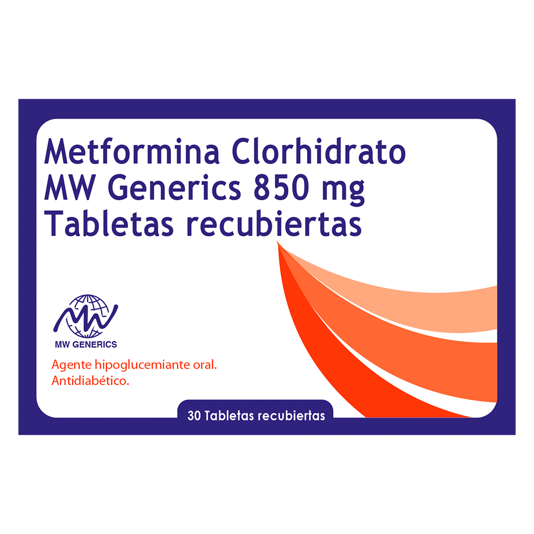 Metformina Clorhidrato 850mg Tabletas