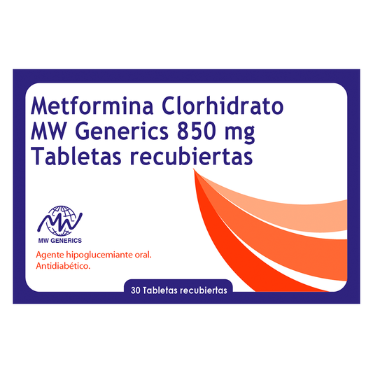 Metformina Clorhidrato 850mg Tabletas